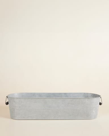 Harper Ovaler Pflanzkübel Zink 54 x 16 x 12 cm