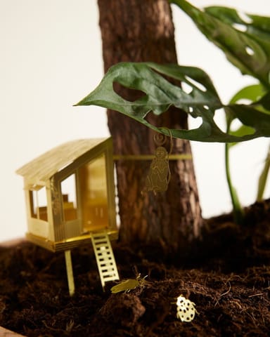 Winzige Baumhaus Terrariumdekoration