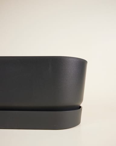 Elho Miles Ovaler Topf Schwarz 50 cm