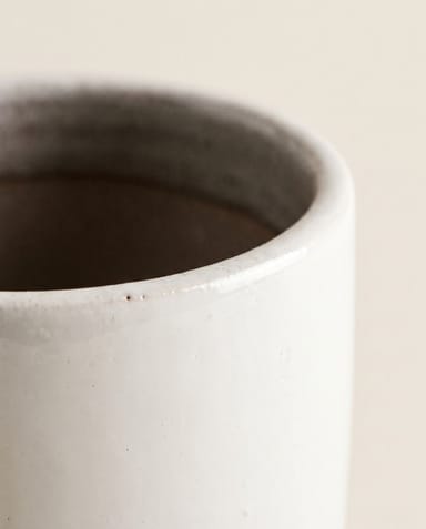 Diaz Pot White Ø 14 cm