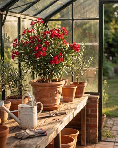 Nerium Oleander Oleander Rot