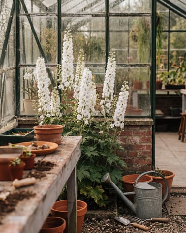 Delphinium Rittersporn Magic Fountains Pure White