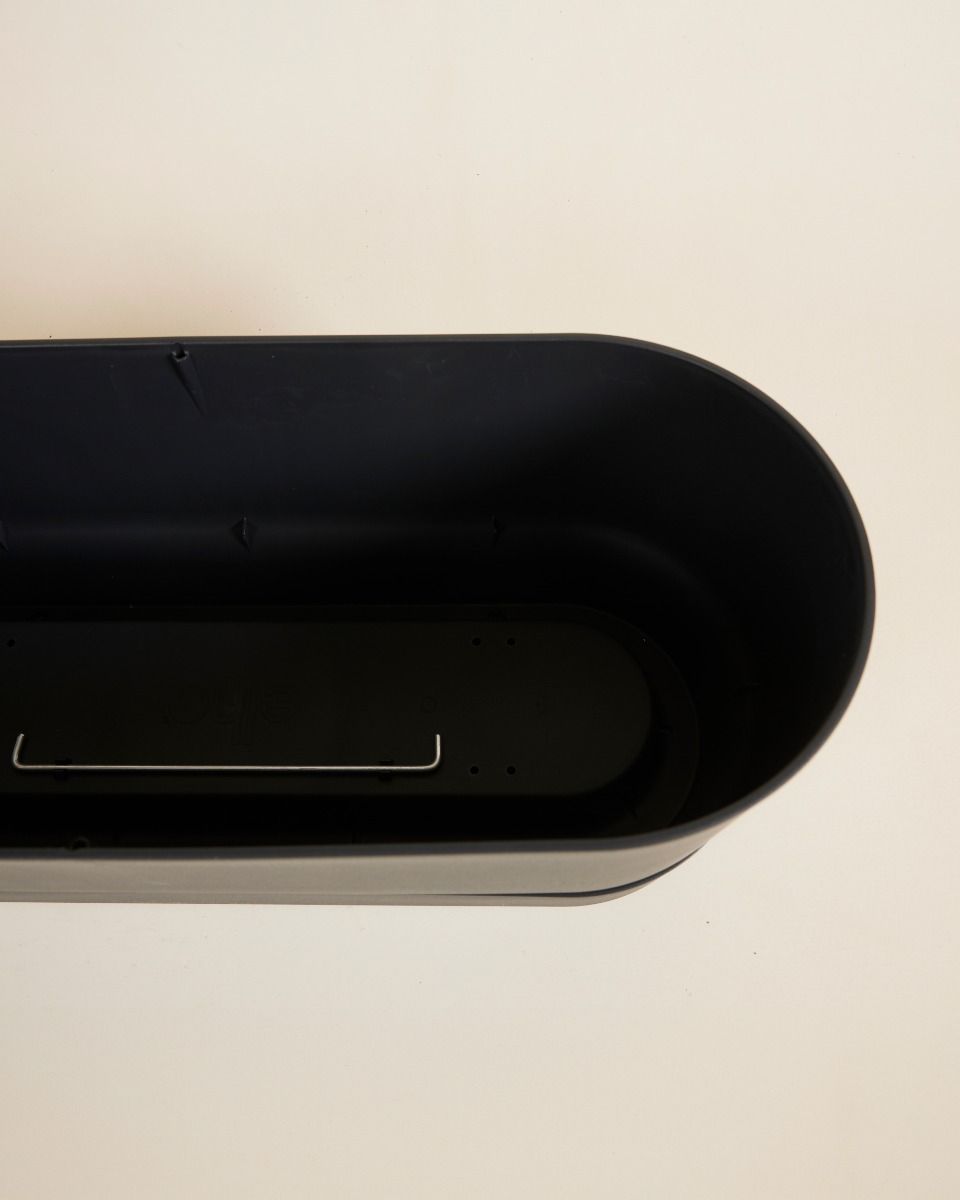 Elho Miles Ovaler Topf Schwarz 50 cm