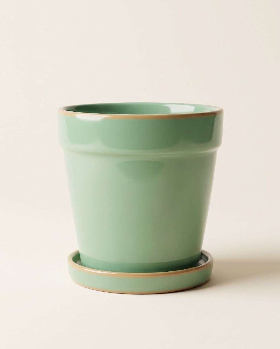 Clint Pot with Saucer Mint Green Ø 17 cm