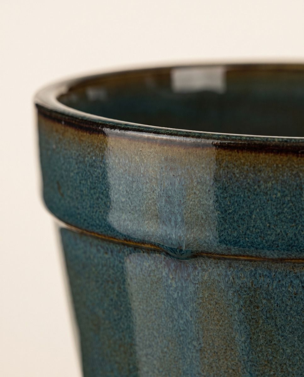 Clint Pot with Saucer Green Ø 15 cm