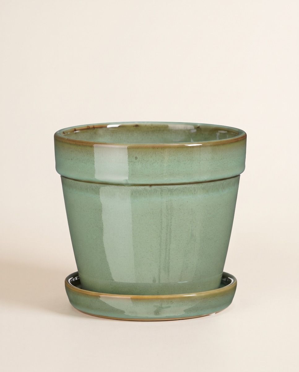 Clint Pot with Saucer Mint Green Ø 15 cm