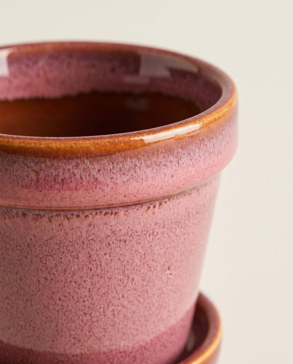 Baby Clint Pot with Saucer Pink Ø 7.5 cm