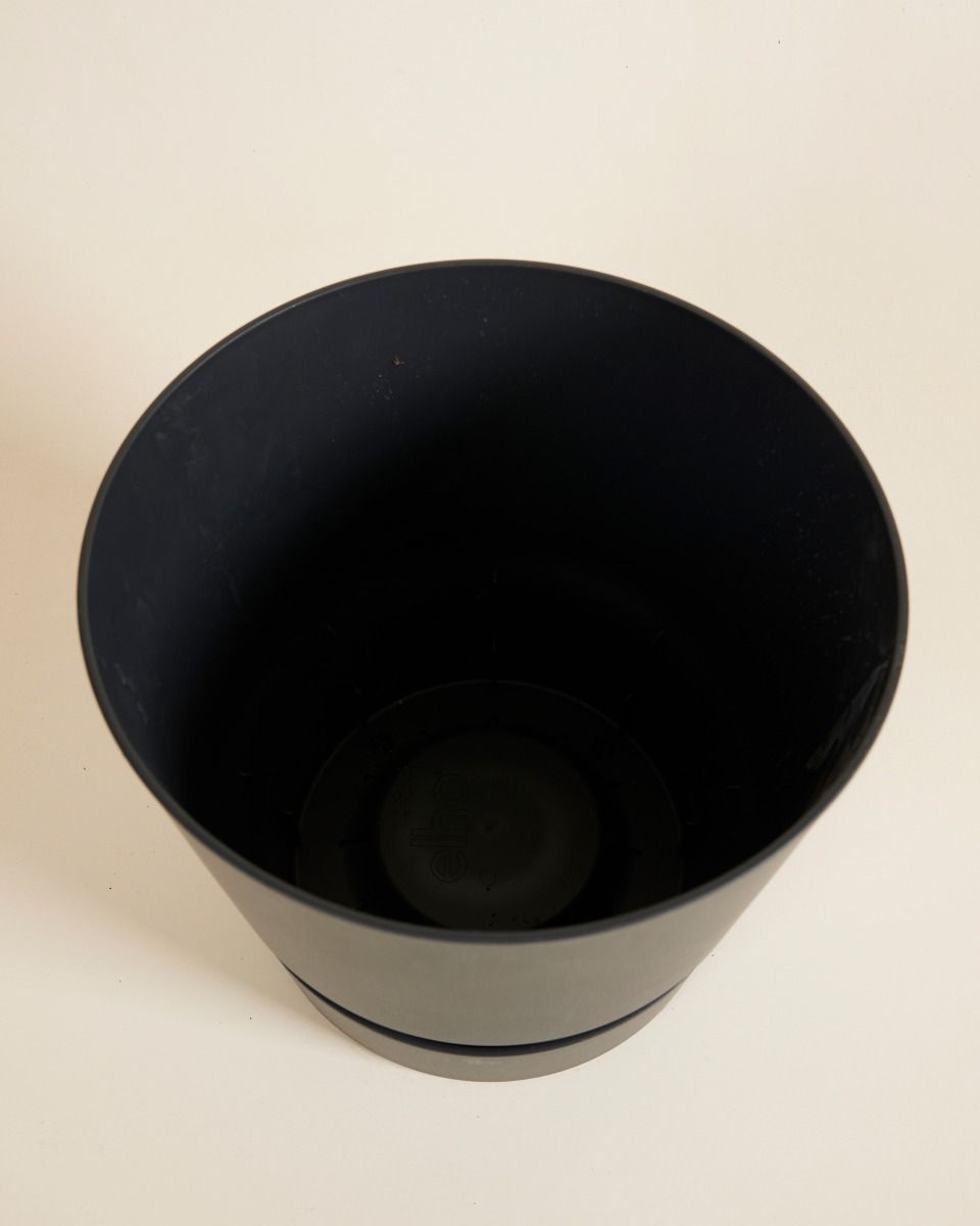 Elho Miles Runder Topf Schwarz 24 cm